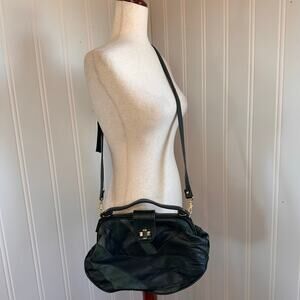 American Vintage Green Crossbody Bag 80s leather